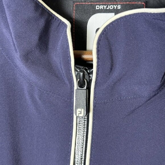 FJ Tour Collection Jacket Birmingham Full Zip Blue Mens Large Golf E1 - Picture 3 of 10